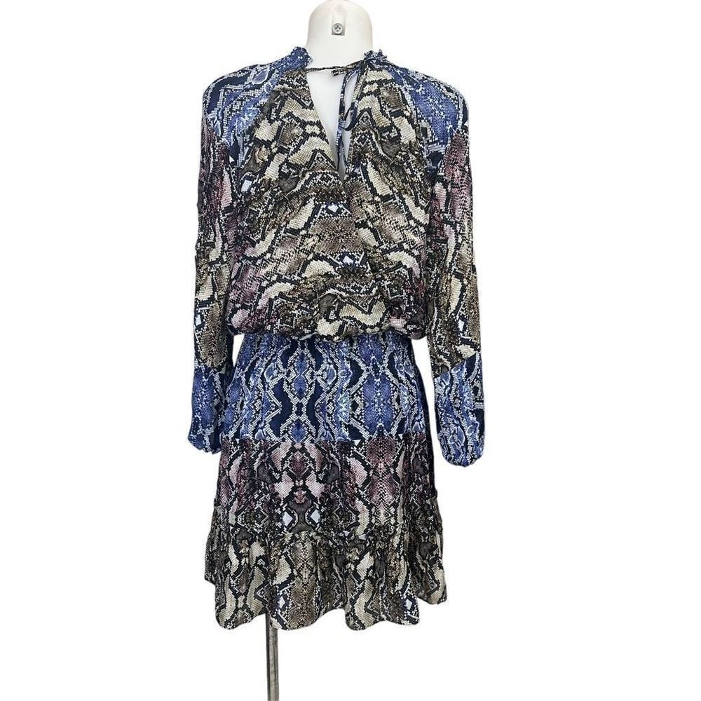 Parker Gladis Python Multicolor Print Silk Plunge… - image 6